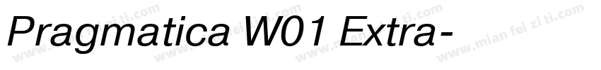 Pragmatica W01 Extra字体转换